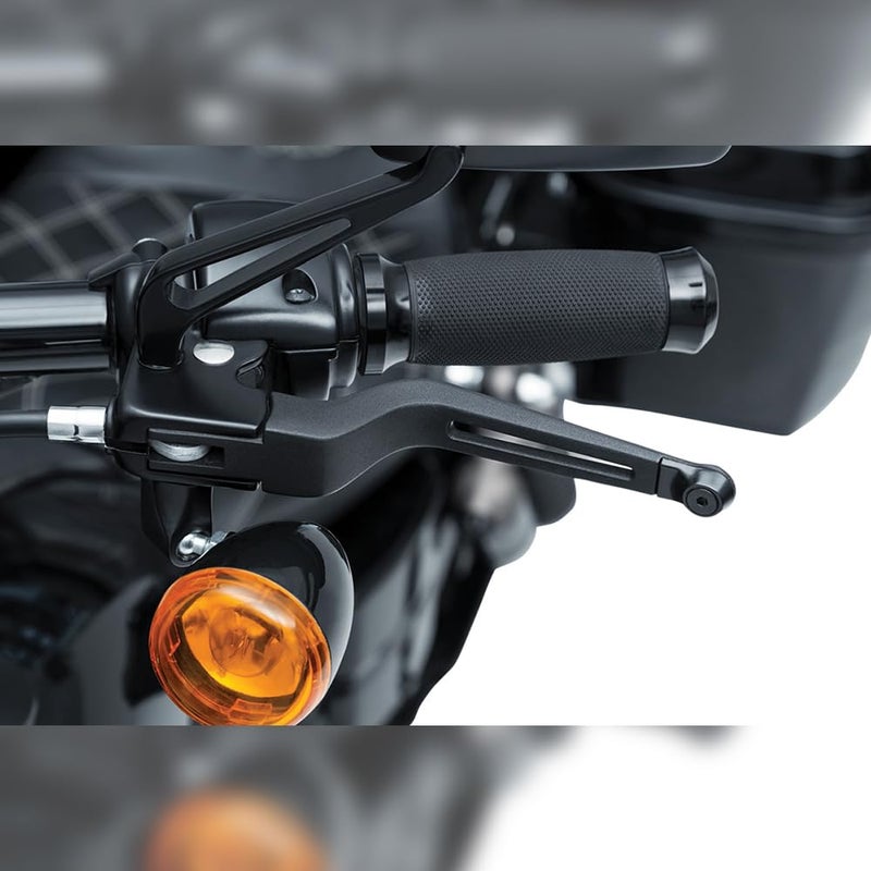 Kuryakyn 6682 Motorcycle Handlebar Accessory: Dillinger Clutch and Brake Trigger Levers for 1996-2017 Harley-Davidson Motorcycles with Cable Clutch, Satin Black, 1 Pair - Image 2
